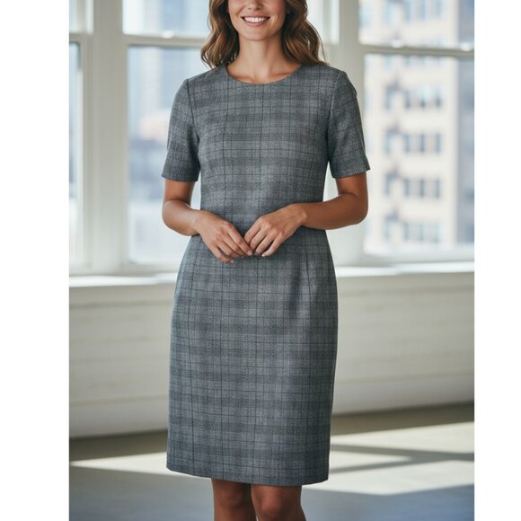 Aritzia Babaton Wool Glend Plaid Sheath Dress Size 00 - Picture 1 of 8